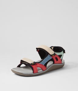HANLEY CF BEIGE CORAL BLACK NUBUCK FABRIC