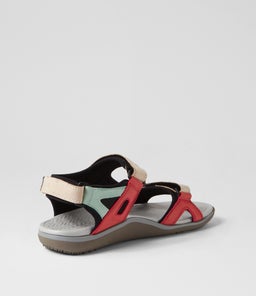 HANLEY CF BEIGE CORAL BLACK NUBUCK FABRIC