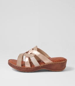 OILA CF TAUPE ROSE GOLD LEATHER