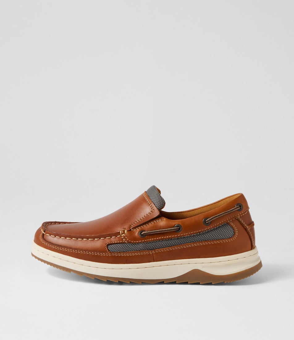 Gully Tan Pull Up Leather Flat Shoes