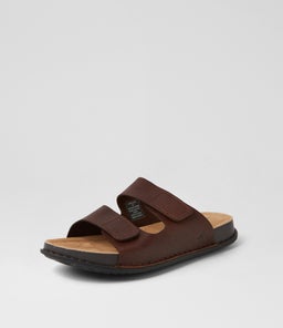 JERALD CF DARK BROWN TUMBLED LEATHER