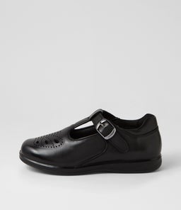 SOPHIA JNR E CF BLACK LEATHER
