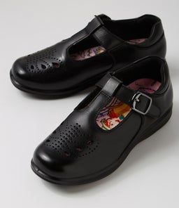 SOPHIA JNR E CF BLACK LEATHER