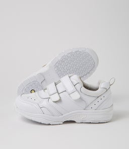 HYPE JNR ADJ E CF WHITE LEATHER
