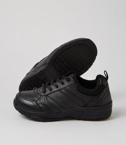 HYPE JNR LACE D CF BLACK LEATHER