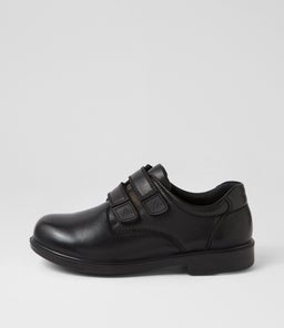 DEMO JNR ADJ E CF BLACK LEATHER