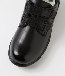 DEMO JNR ADJ E CF BLACK LEATHER