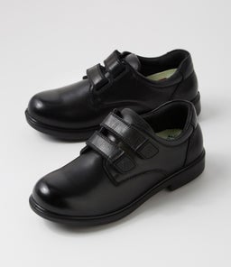 DEMO JNR ADJ E CF BLACK LEATHER