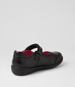 KAYLA JNR E CF BLACK LEATHER