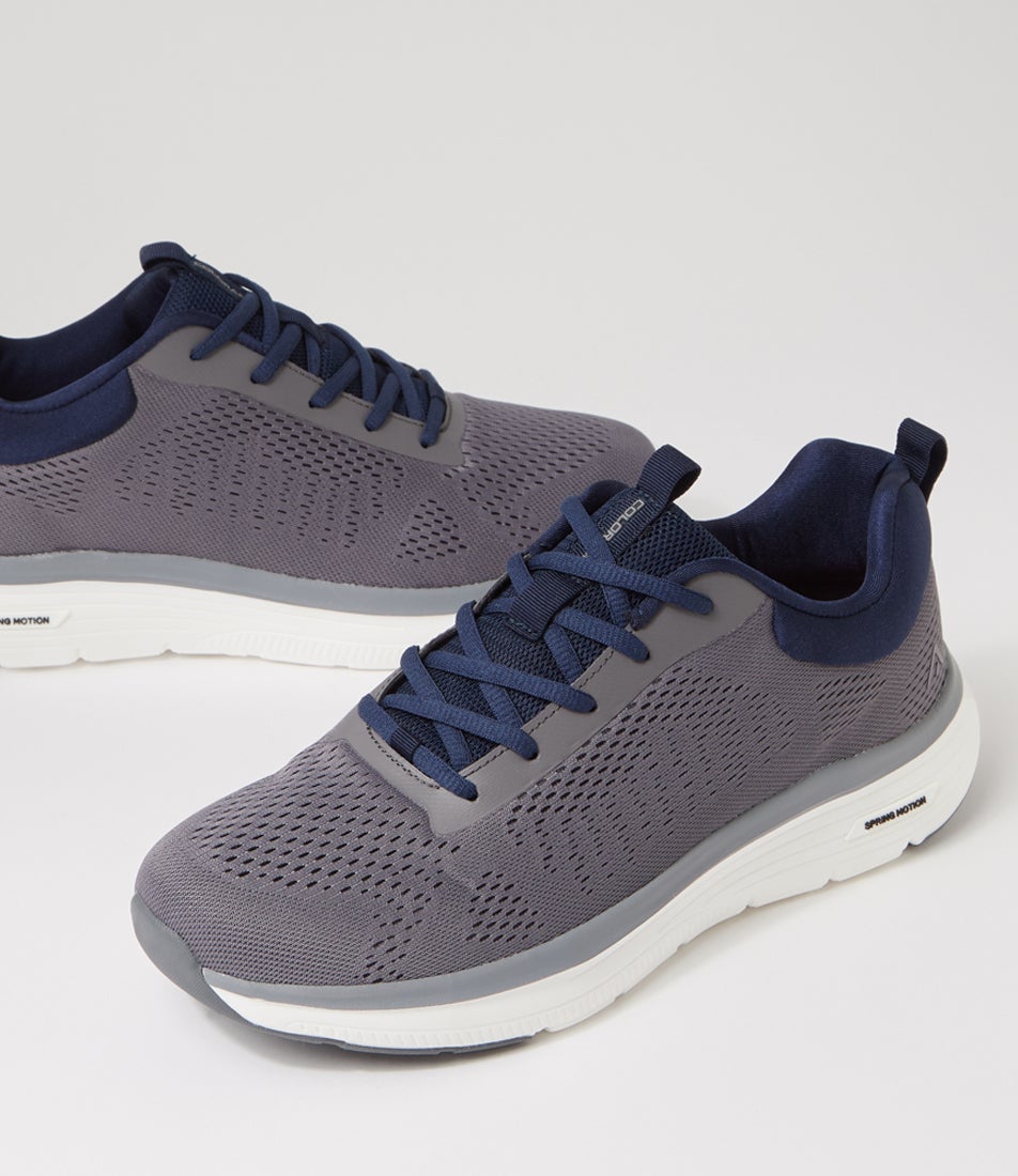 Bennett Grey Mesh Lace Up Sneakers
