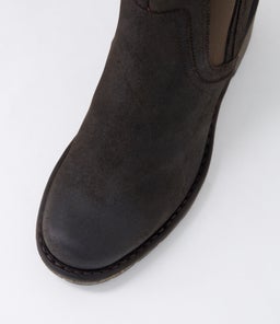 ROMANIA CF DK BROWN SUEDE