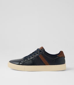 NELSON CF NAVY TUMBLE LEATHER