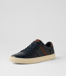 NELSON CF NAVY TUMBLE LEATHER