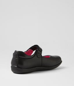 ELLIE JNR E CF BLACK LEATHER