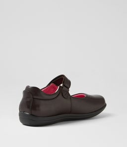 ELLIE JNR E CF BROWN LEATHER