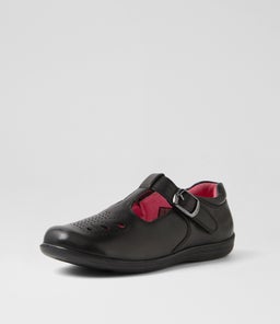ERINA JNR E CF BLACK LEATHER