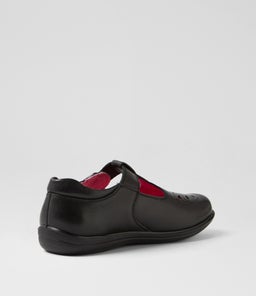 ERINA JNR E CF BLACK LEATHER