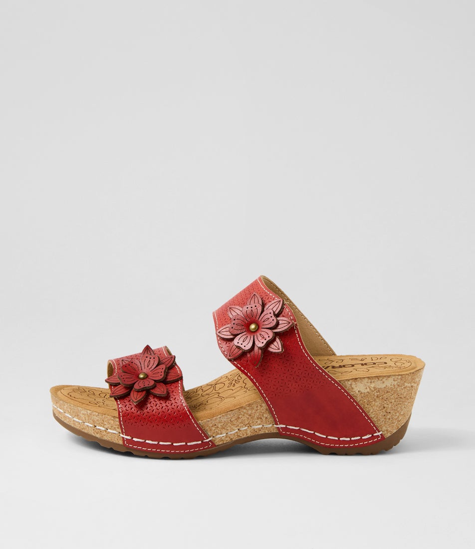 Joie Red Leather Sandals