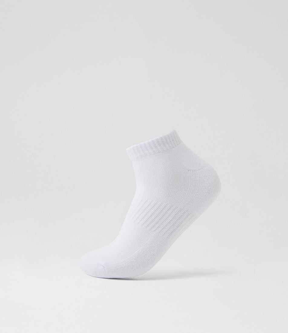 3pk Ankle Sport White Cotton Socks