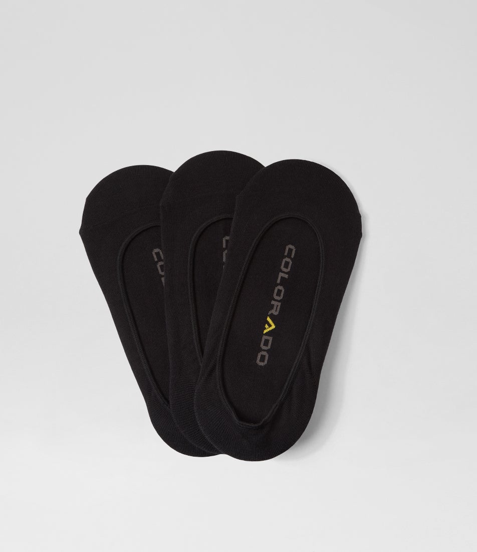 3pk Ball Invisible Black Cotton Socks 3pk Ball Invisible Black Cotton Socks