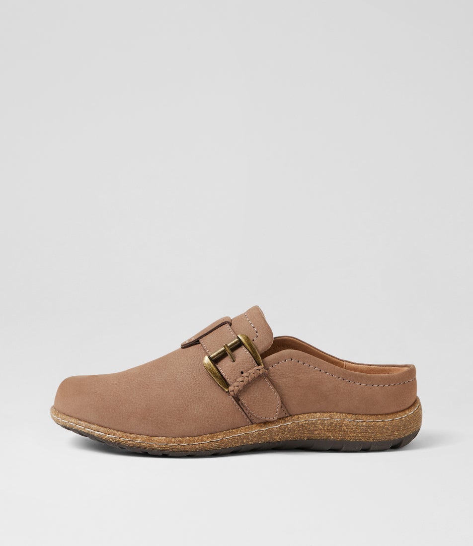Atwood Taupe Nubuck Flat Shoes
