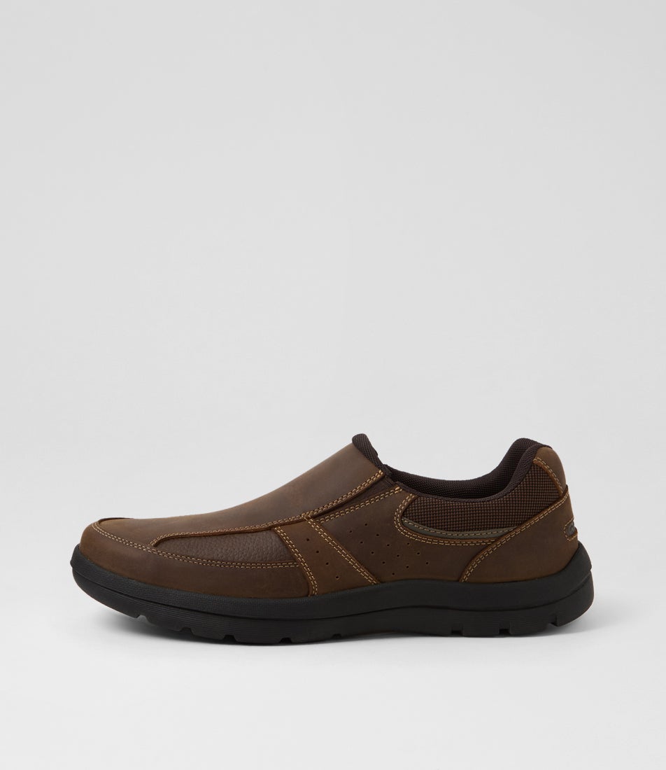 Telva Brown Crazyhorse Leather Flat Shoes