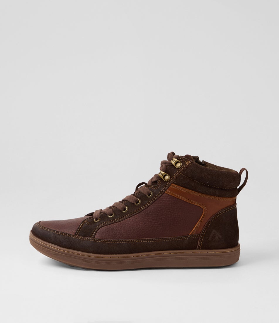 Tango Brown Tumble Leather Lace Up Boots