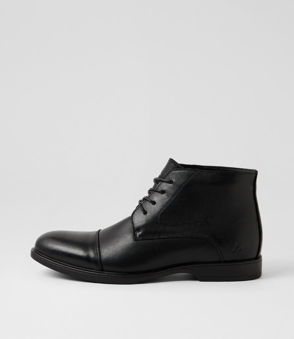 Formal Black Leather Lace Up Boots Formal Black Leather Lace Up Boots