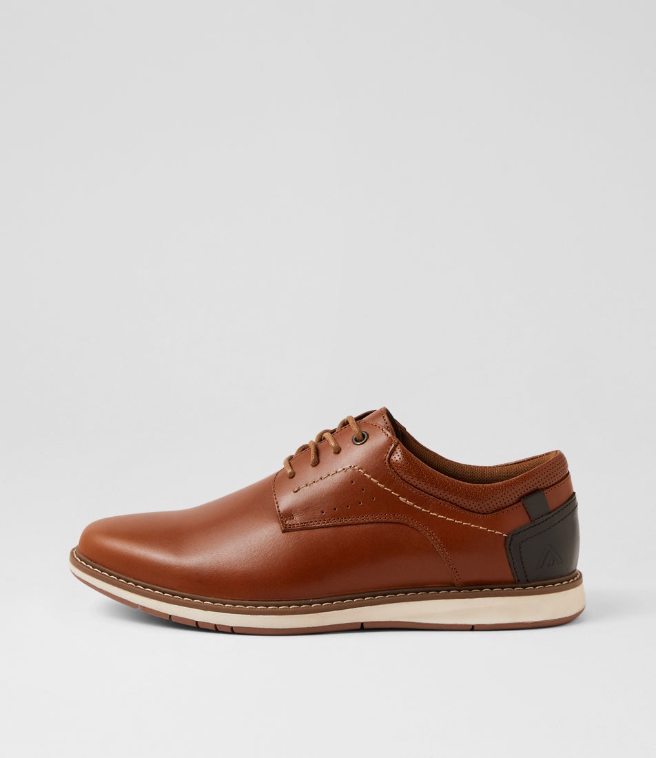 Shargo Tan Leather Lace Up Flats