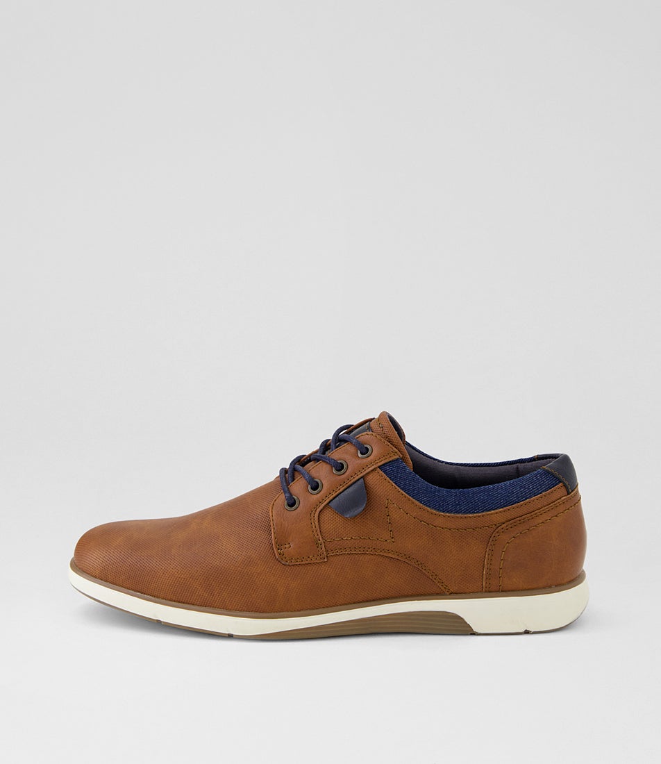 Delve Cognac Lace Up Flats