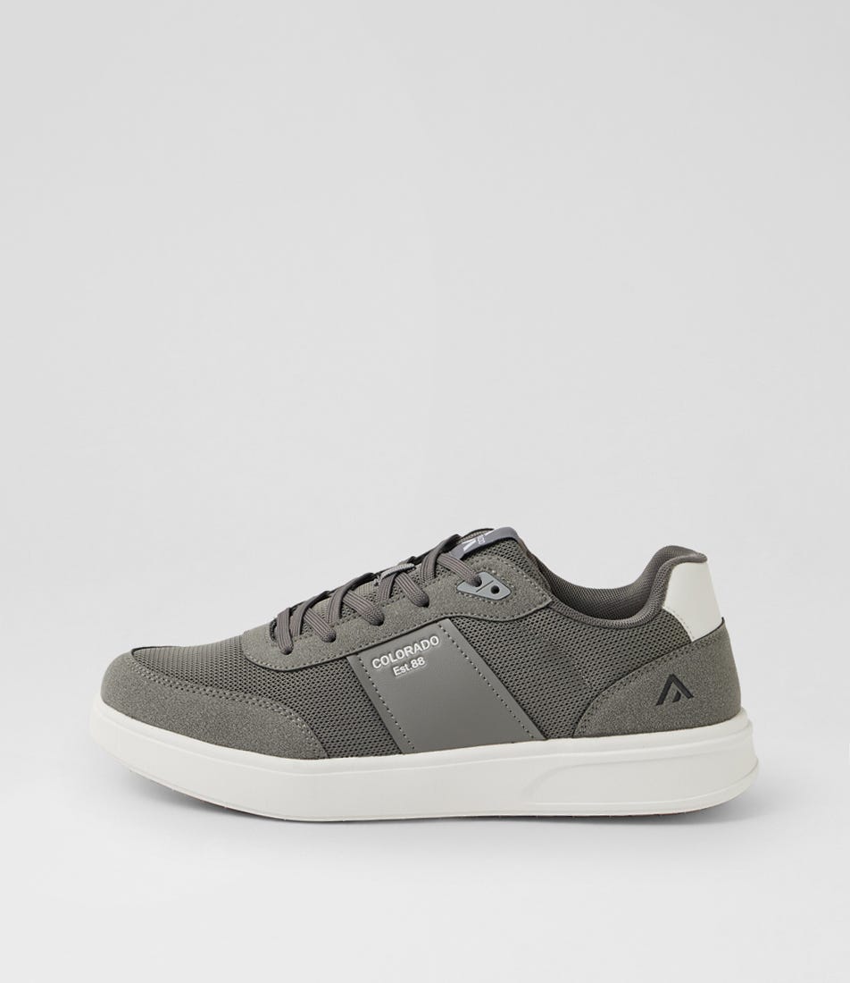 Mono Grey Mesh Lace Up Sneakers