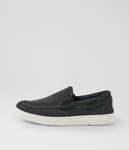 Alfieri Navy Canvas Slip On Sneakers Alfieri Navy Canvas Slip On Sneakers