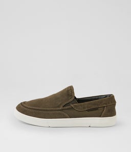Alfieri Grey Taupe Canvas Slip On Sneakers Alfieri Grey Taupe Canvas Slip On Sneakers