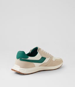 PIETRO CF WHITE GREEN SUEDE MESH