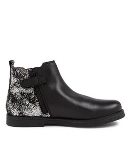 202916 CHELSEA II JNR CK BLACK SILVER DISTRESS LEATHER SYNTHETIC