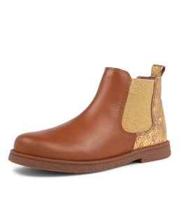 202916 CHELSEA II JNR CK TAN GOLD DISTRESS LEATHER SYNTHETIC