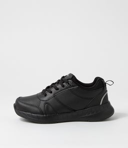 HAPPEN JNR LACE E CK BLACK LEATHER