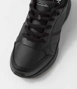 HAPPEN JNR LACE E CK BLACK LEATHER