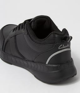 HAPPEN JNR LACE E CK BLACK LEATHER