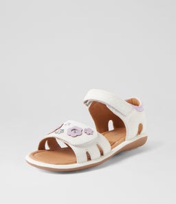 203291 PRIYA JNR CK WHITE LILAC LEATHER