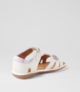203291 PRIYA JNR CK WHITE LILAC LEATHER