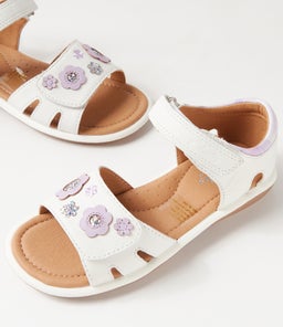 203291 PRIYA JNR CK WHITE LILAC LEATHER
