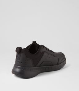 HENDRIX JNR LACE MC CK BLACK LEATHER