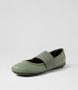 21595 RIGHT NINA CM MEDIUM GREEN LEATHER