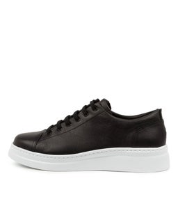 K200508 RUNNER UP CM BLACK WHITE SOLE LEATHER