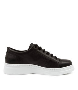 K200508 RUNNER UP CM BLACK WHITE SOLE LEATHER