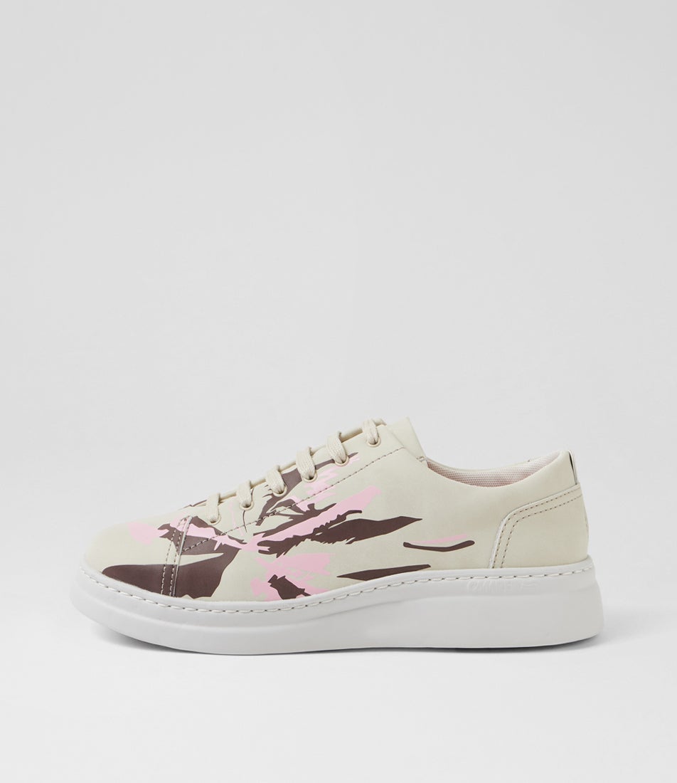 Runner Up White Multi Leather Sneakers