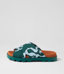 K201322 BRUTUS SANDAL CM GREEN MULTI CANVAS