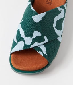 K201322 BRUTUS SANDAL CM GREEN MULTI CANVAS