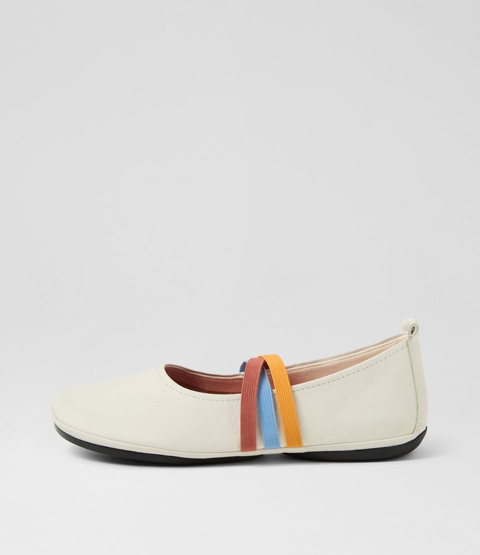 Twins White Leather Mary Janes